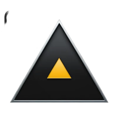 Minimalist, high-contrast emoji logo representing the Dark Triad personality traits. A clean black triangle as the main shape, inside three original symbolic icons:psychopaty, narcissim and machiavellianism .Smooth vector style,dark aesthetic, 4K. sticker