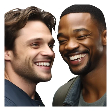 Sebastian Stan and Anthony Mackie being besties  sticker