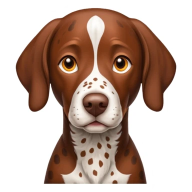orange spotted german short haired pointer sticker