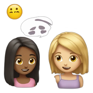 Girl and cat arguing meme sticker