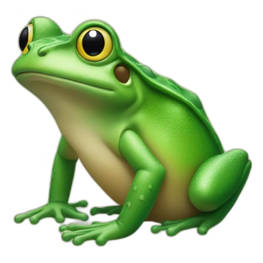 grenouille sur un chanpignon sticker