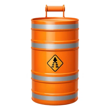 orange road construction barrel sticker