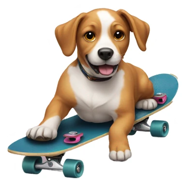 dog on a skateboard sticker