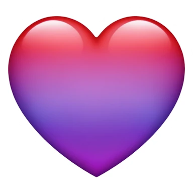heart emoji with a gradient blend of red and purple sticker