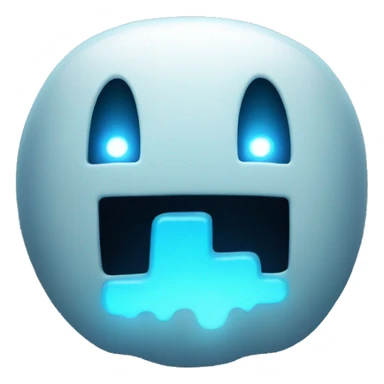 glowing pacman ghost sticker