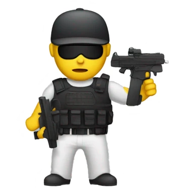 Armed security sticker