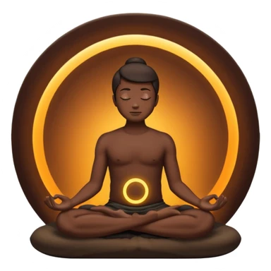 silhouette meditating inside a circle sticker