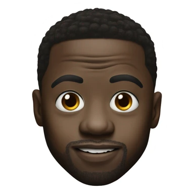 Kevin Hart with his face painted like a clown sticker