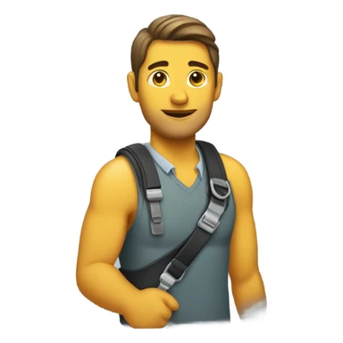 Guy with arm in shoulder sling  sticker