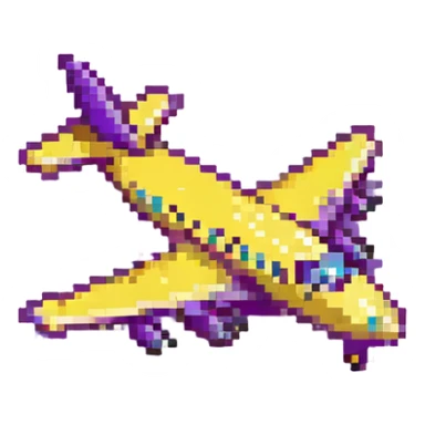 purple airplane sticker