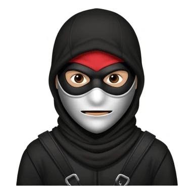 masked robber emoji, no guns sticker