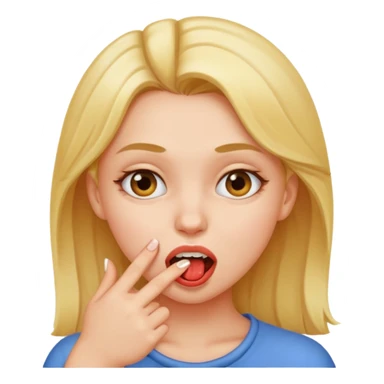 Chica mordiendose el dedo sticker