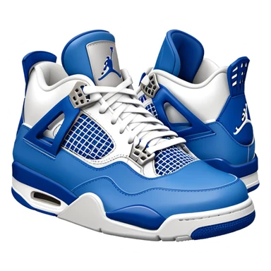 Jordan 4 blue and white sticker