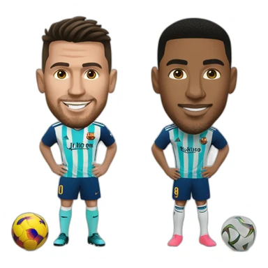 ronaldo embrasse messi sticker