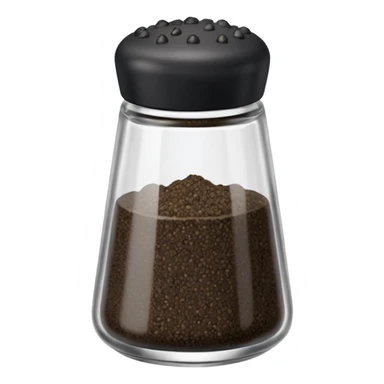 Pepper shaker with black pepper not a full pepper sticker