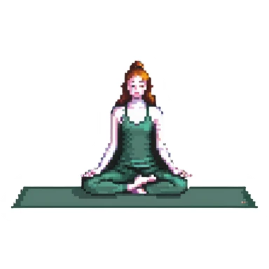 person doing yoga sticker