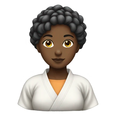 Black girl with judo kimono sticker