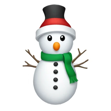 full body christmas hat snowman sticker