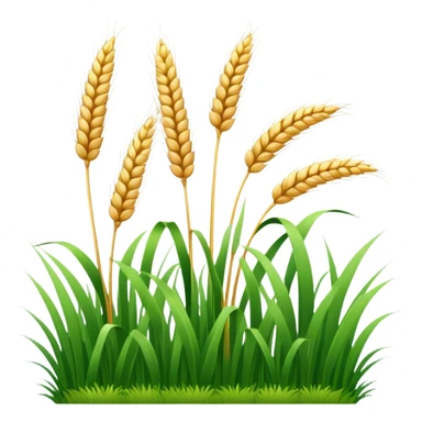 Plot of land with grass, three, wheat field sticker