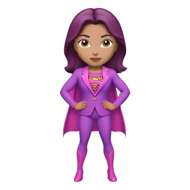 superwoman figure in pink and violet sticker