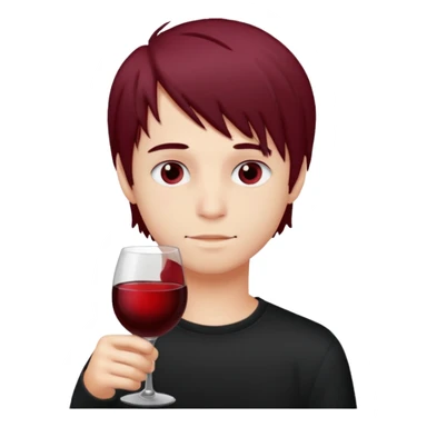 Bebendo vinho  adolescente emo masculino sticker