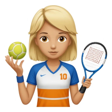 tennis girl jersey sticker