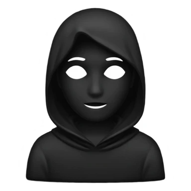 silueta negra persona sin cara sticker