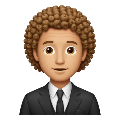 curly-haired man in a suit sticker