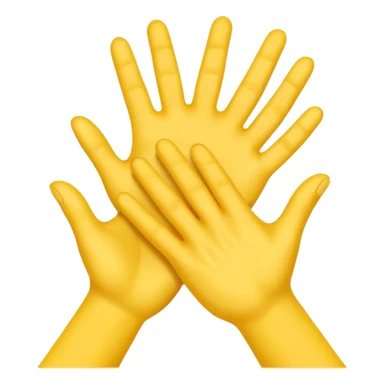 3 yellow hands in a pile about to do make a promise sticker