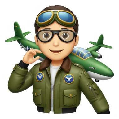 Crocodile pilot flying a bomber plane sticker