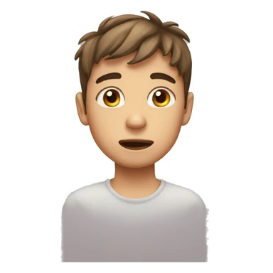 Boy with teary eyes sticker