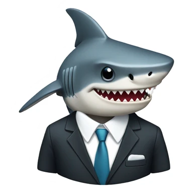 shark with suit sticker