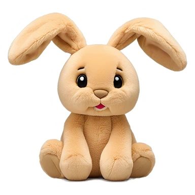 tan floppy ear bunny jellycat stuffed animal sticker