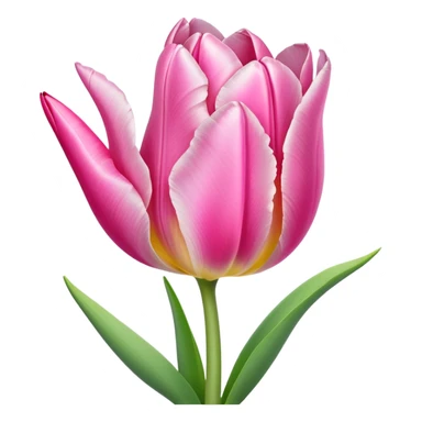 Pink ribbon tulip sticker