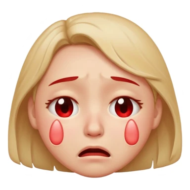 A very very very very loudly crying rolling on the floor face sticker