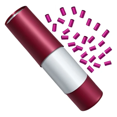 Burgundy and white confetti popper sticker
