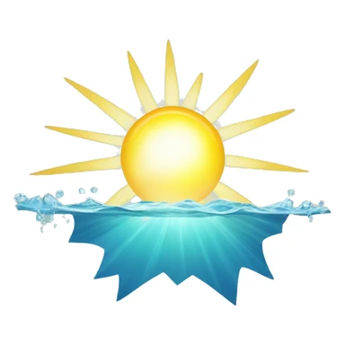 A ray of sunshine next to the water sticker