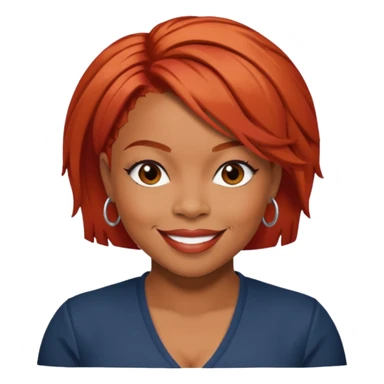 Tionne T-Boz Watkins with short red hair sticker