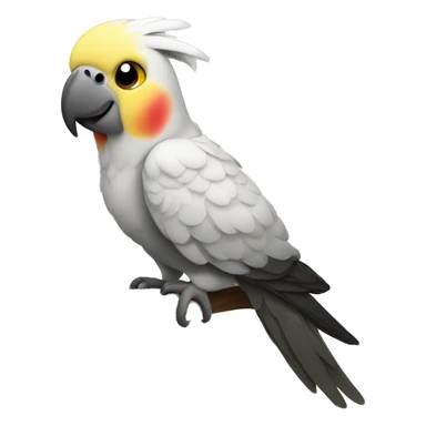 A cockatiel parrot on a tree branch sticker