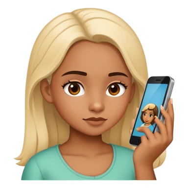 Brúñete girl on phone sticker