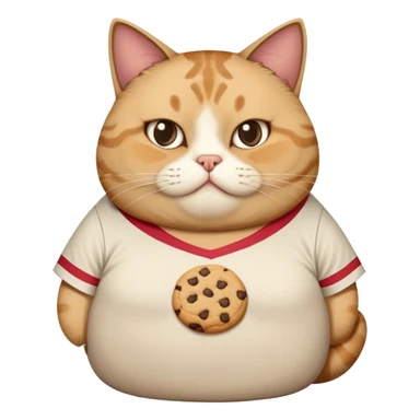 Mexican fat Cat with shirt that say “Cookie” on it sticker