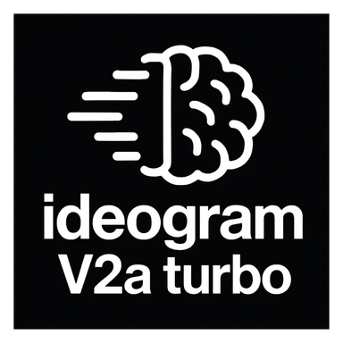 recreate this logo with text of "ideogram V2a turbo", MAKE IT FIT IN SQAURE  sticker