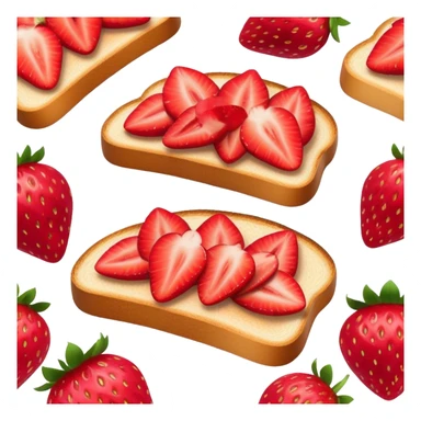 Toast with strawberries  sticker