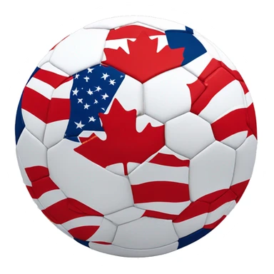 usa and canada on a soccer ball sticker