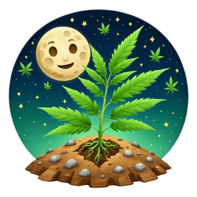 Marijuana plants to the moon  sticker