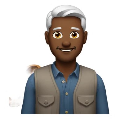 Man with cows sticker