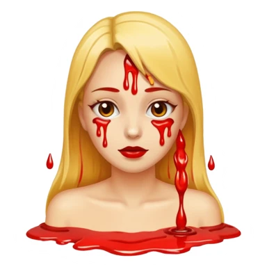 Woman dripping hot wax onto her own skin, controlled pain, ceremonial atmosphere sticker