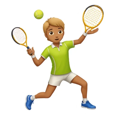 Person catching a tennis ball sticker