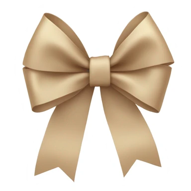 beige ribbon bow sticker