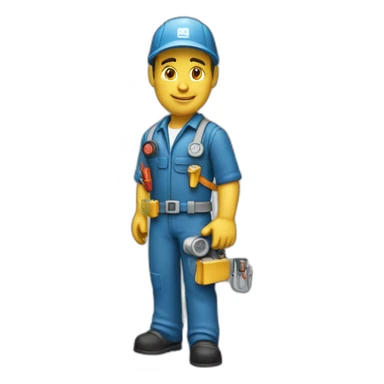 hvac technician action figure logo hd sticker